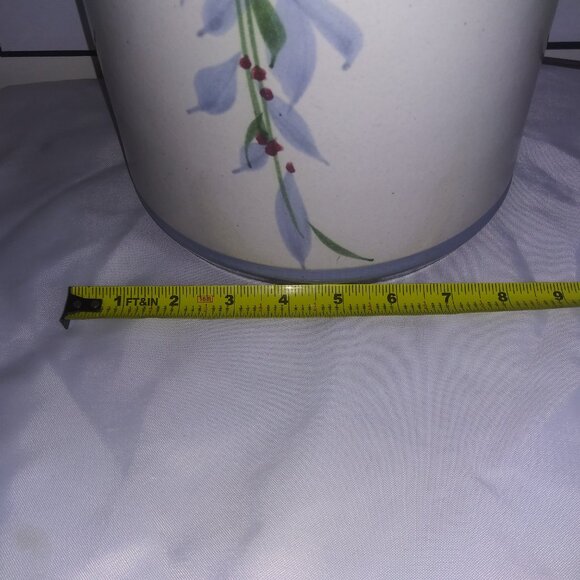 VTG Farmhouse Blue floral White Ceramic Jug Lamp - Picture 13 of 16